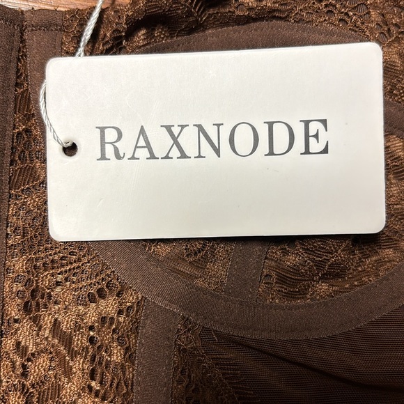 Raxnode Brown Lace Corset Top New With Tags Size Large - Picture 3 of 8